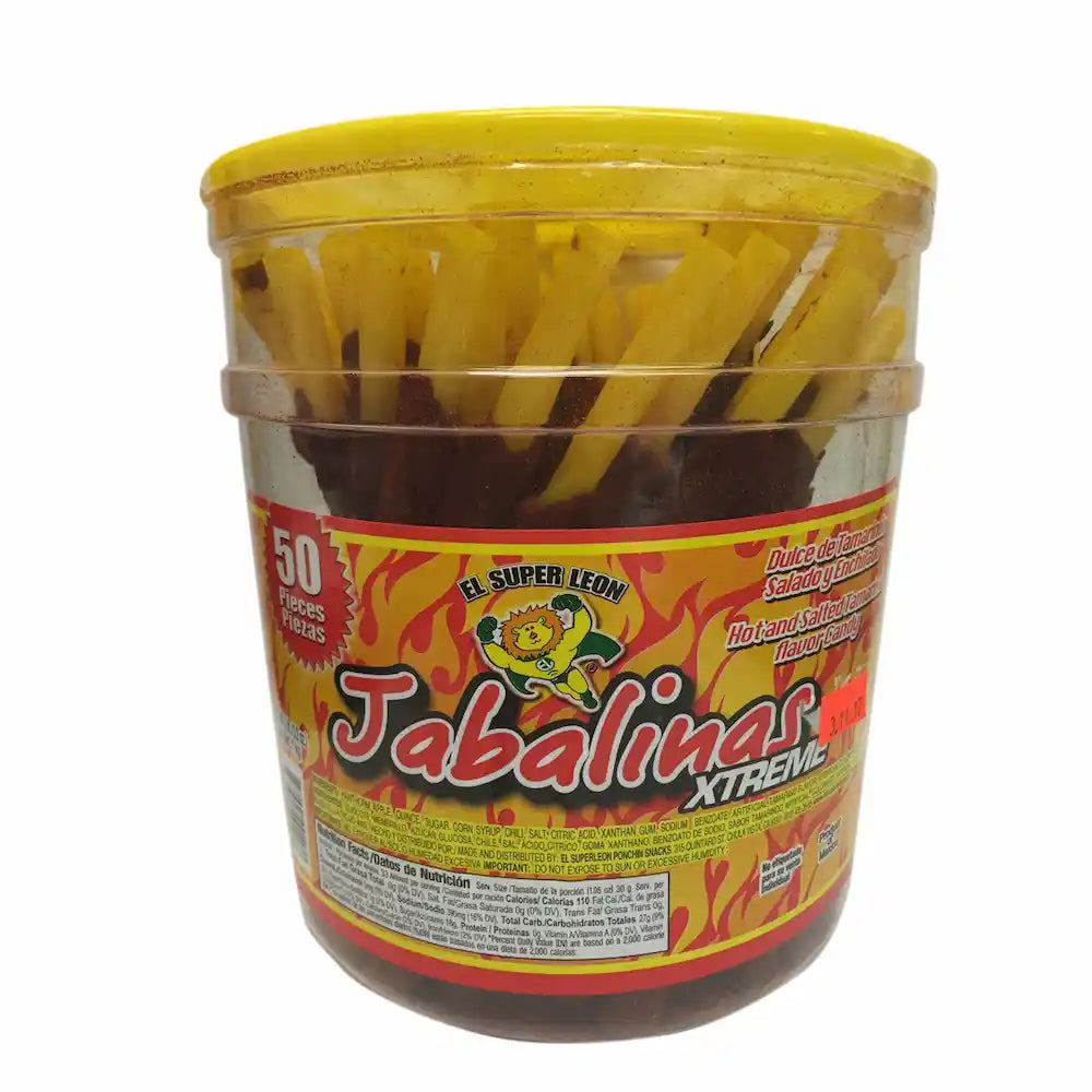 El Super Leon Jabalinas Xtreme – 50-Count Jar (Box) 6 units