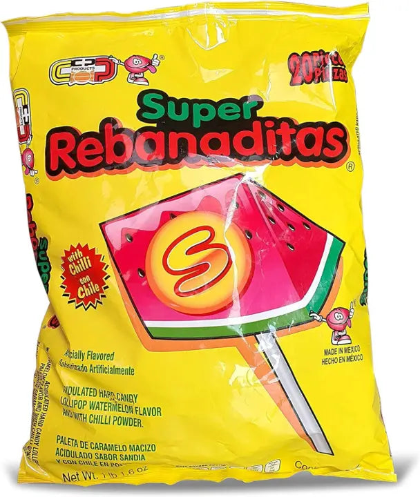 Super Rebanaditas Watermelon Pop 20 ct box of 8 units