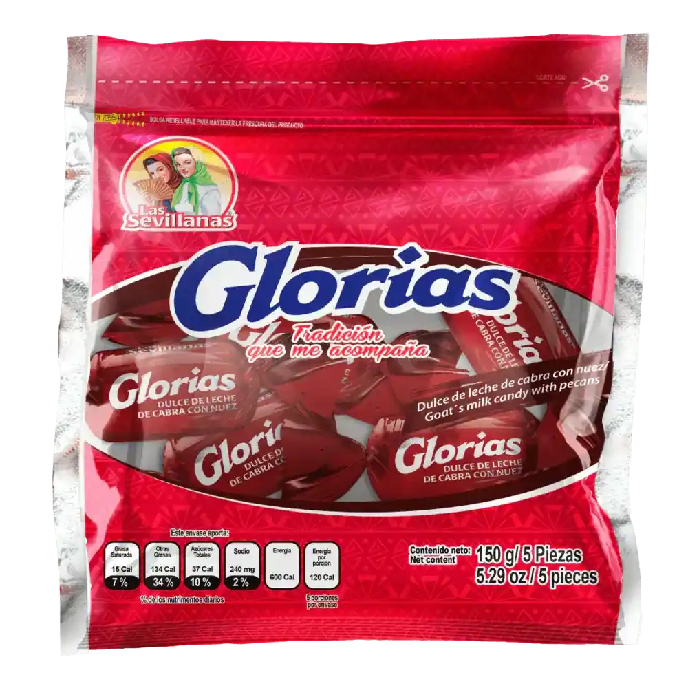 Las Sevillanas Glorias with Pecans 5 ct box of  24 units