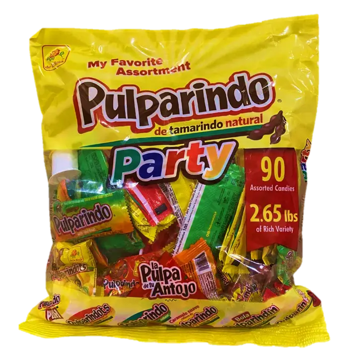 De La Rosa Party Mix Pulparindo 2.65 lb 90ct caja de 5 unidades