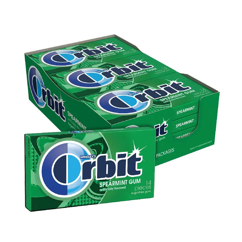 Orbit Gum Spearmint 14 pc box of 12 units