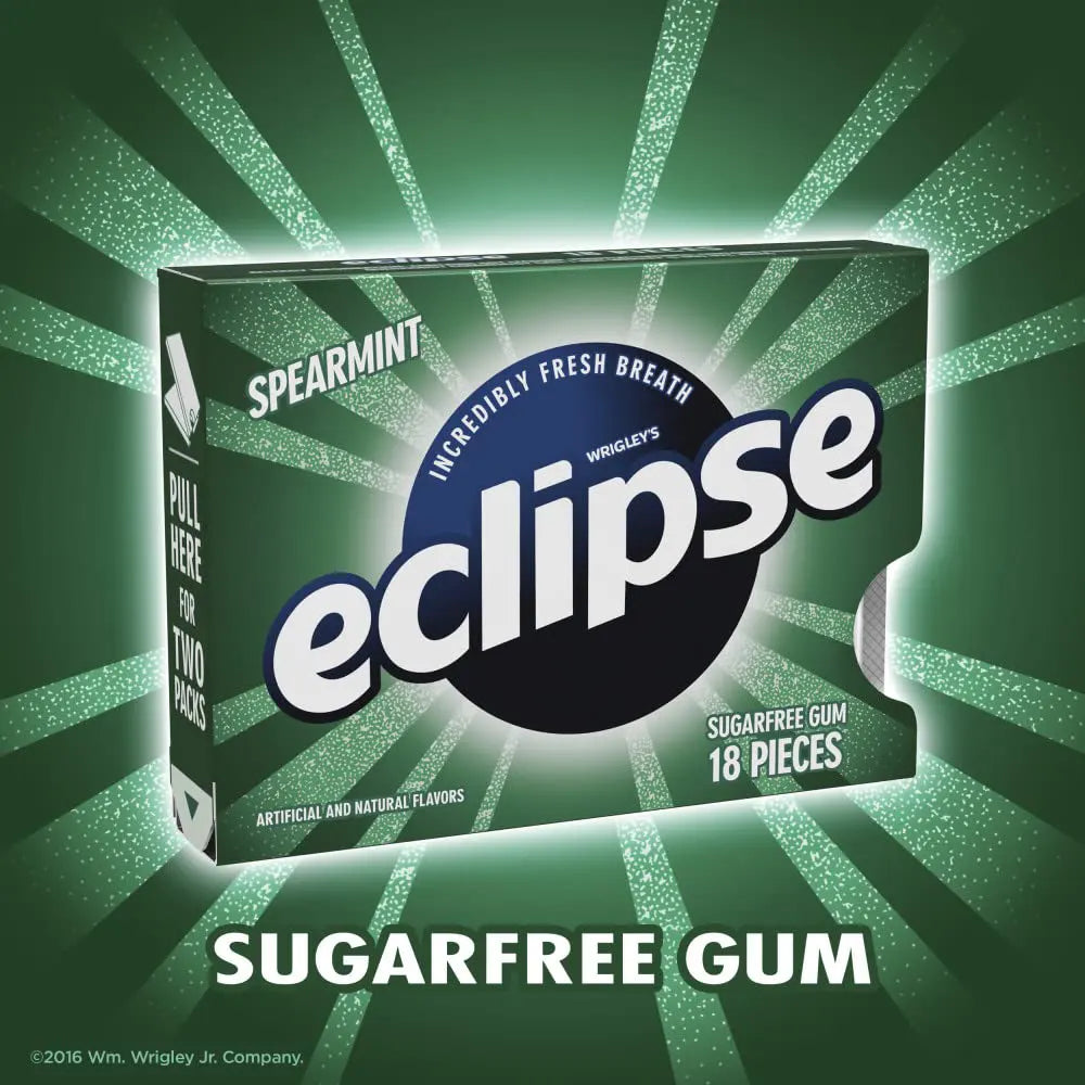 Wrigley Eclipse Edge Spearmint 18 Pc box of 8 units