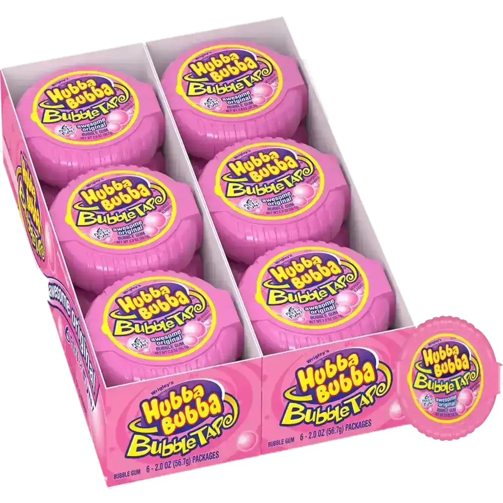 Original Hubba Bubba Bubble Tape 2 oz 6 Pack