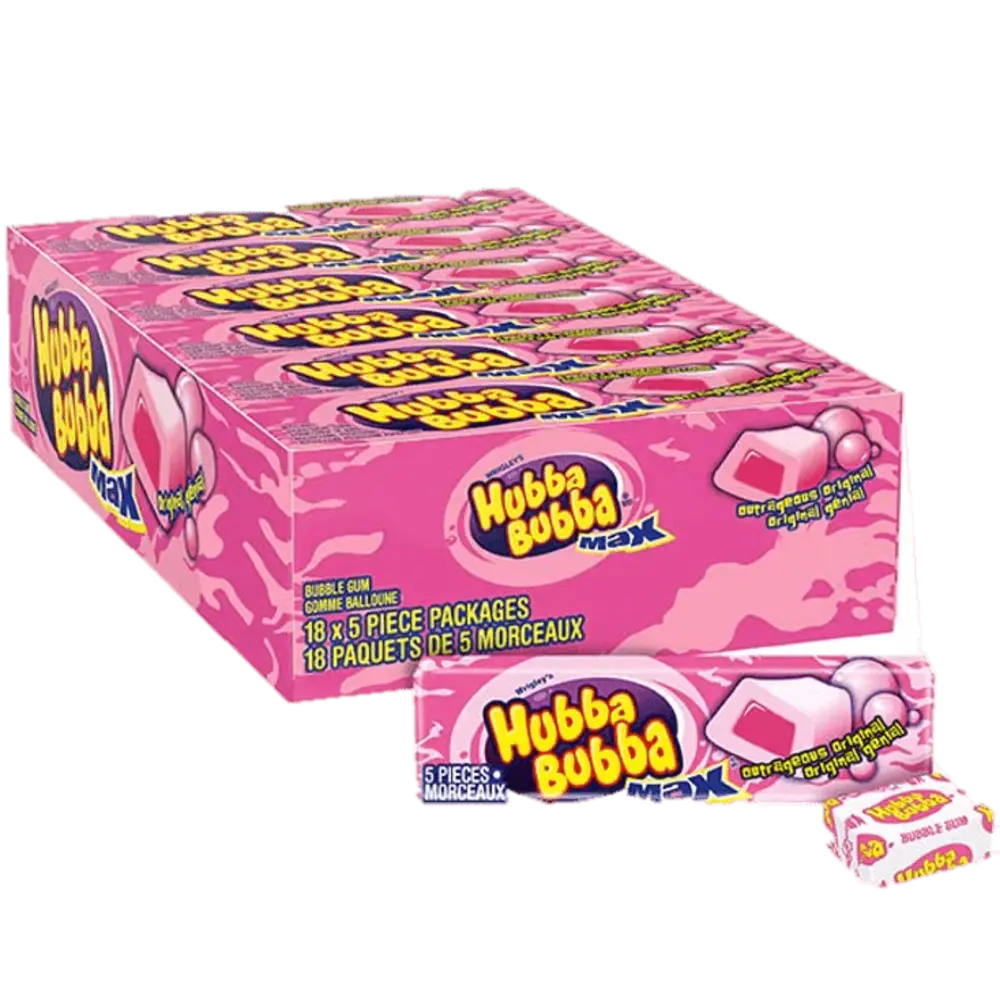Hubba Bubba Original 5 pc box of 18 units