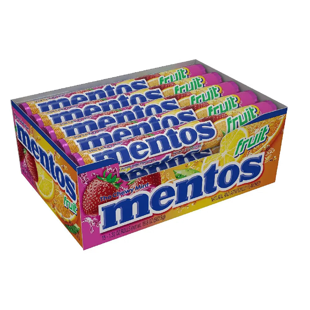 Mentos Roll Mixed Fruit 1.32 oz box of 15 units