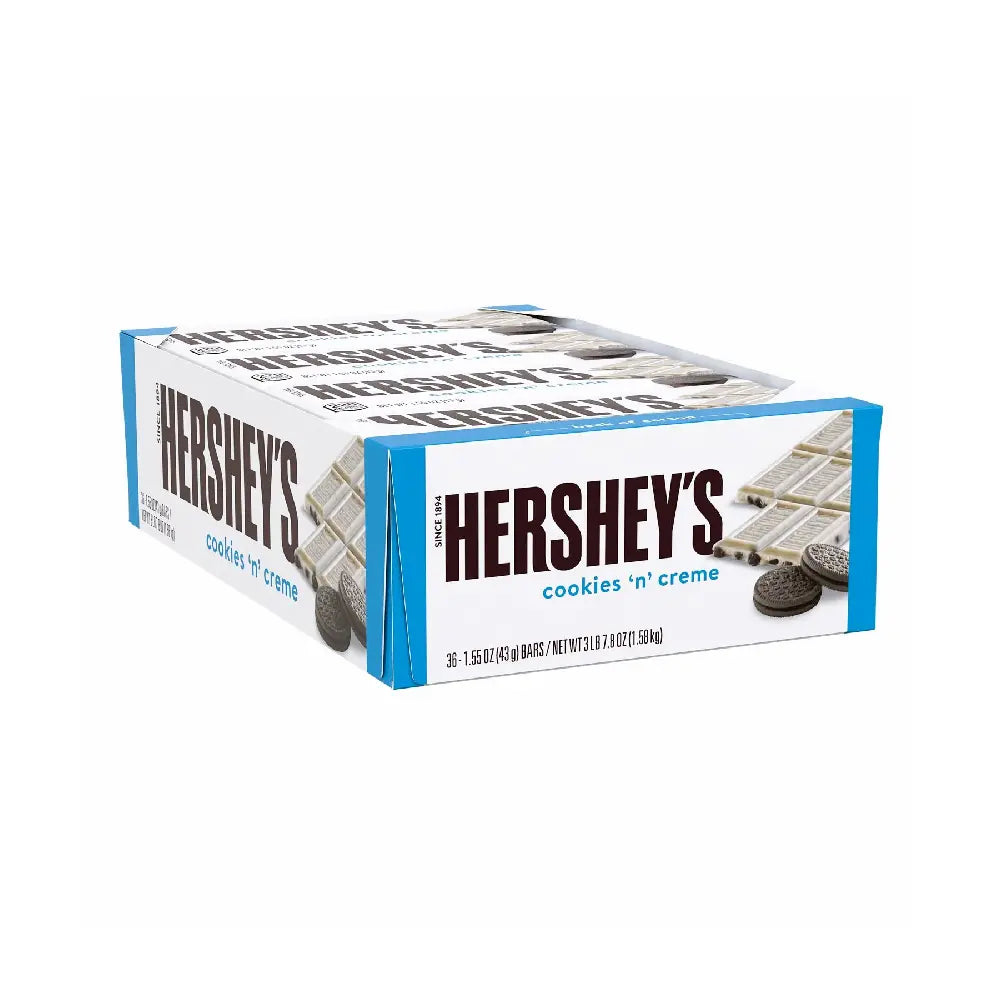 Hersheys Cookies Creme 1.55 oz box of 36 units