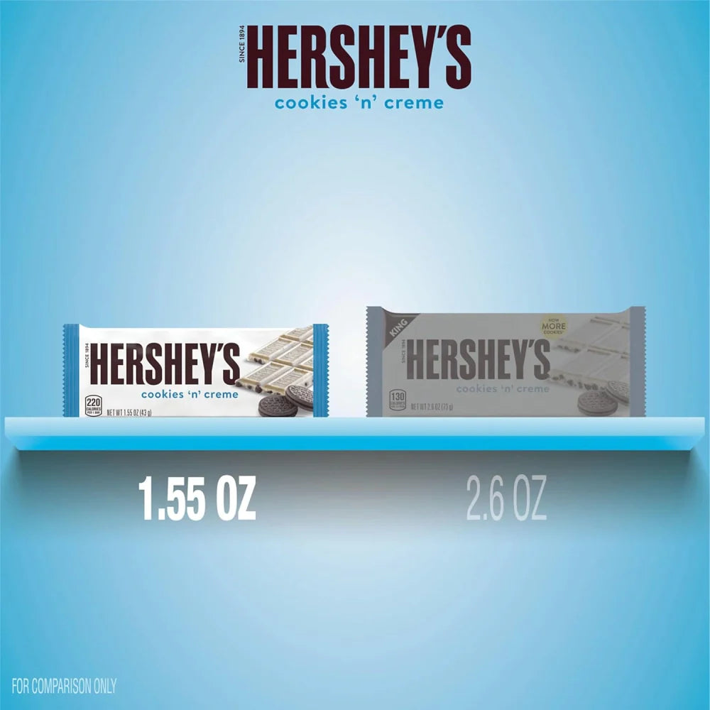 Hersheys Cookies Creme 1.55 oz box of 36 units