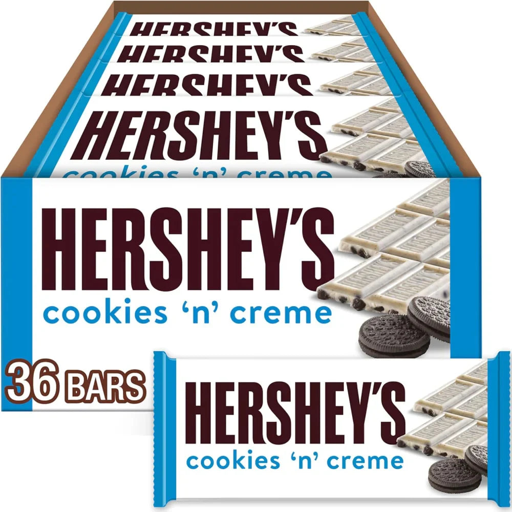 Hersheys Cookies Creme 1.55 oz box of 36 units