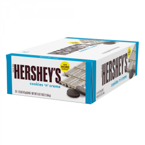 Hersheys Cookies Creme 1.55 oz box of 36 units