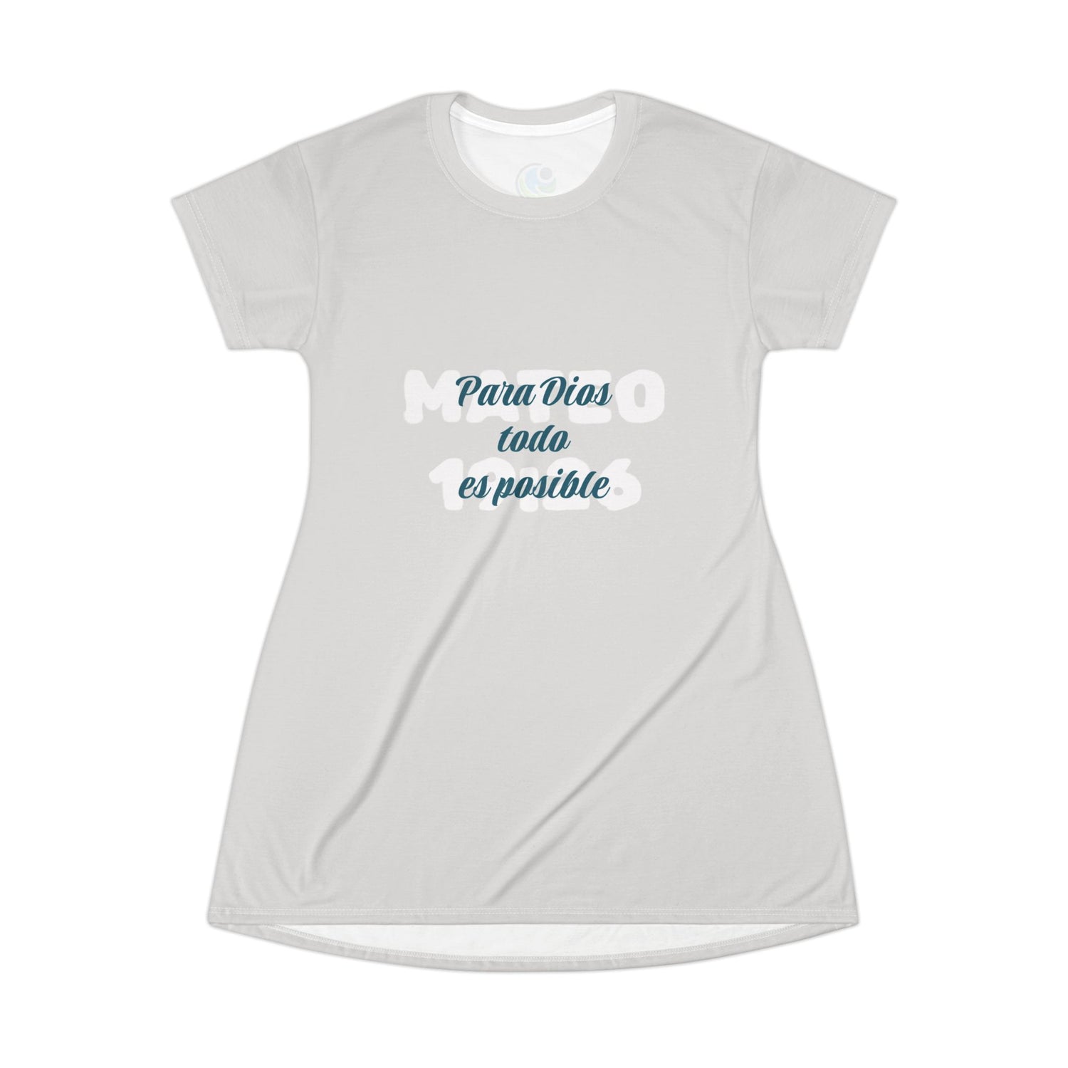 T-Shirt Dress — "Para Dios todo es posible"
