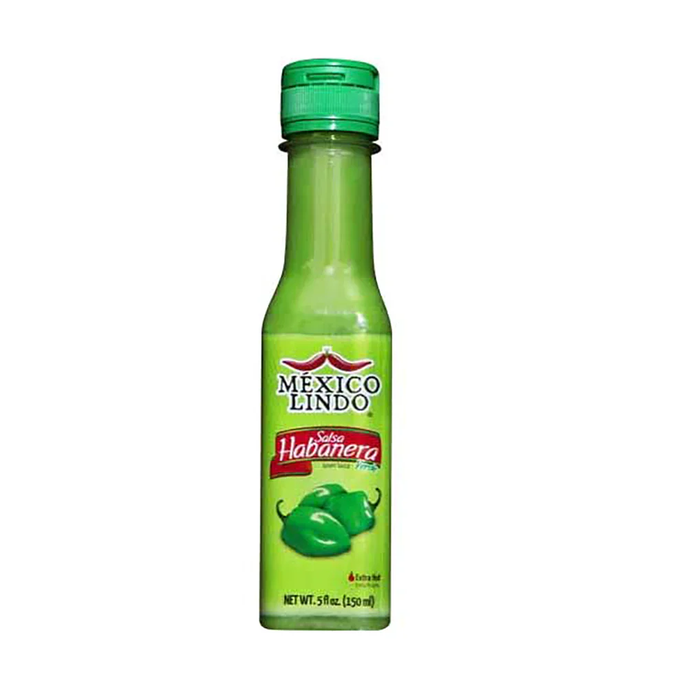 Mexico Lindo Green Habanero Sauce 5 oz box of 24 units