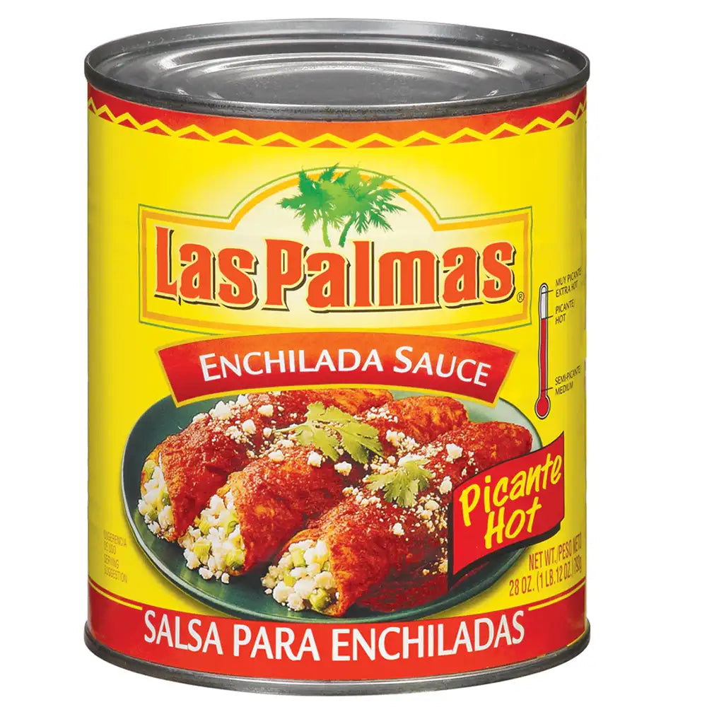 Las Palmas Hot Enchiladas Sauce 28 oz box of 12 units