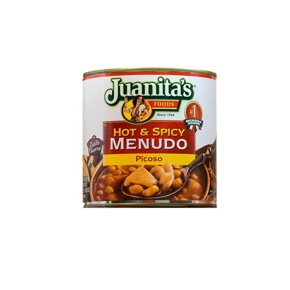 Juanita's Menudo Hot caja de 25 oz con 12 unidades