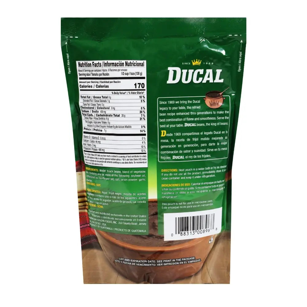 Ducal Black Beans Doy Pack 28 oz box of 12 units