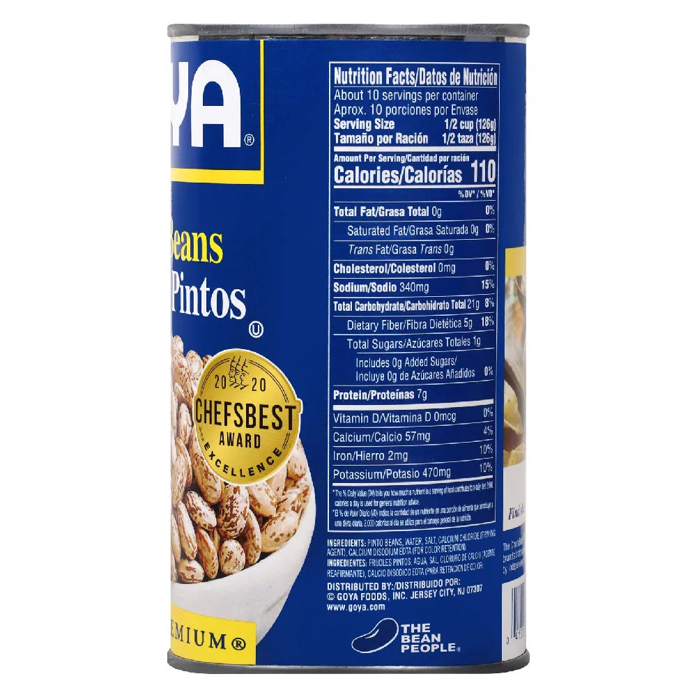 Goya Whole Pinto Beans 46 oz box of 12 units