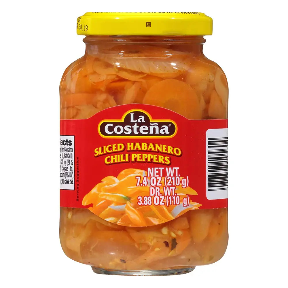 La Coste? Sliced Habanero Chilli Pepper 7.4 oz box of 12 units