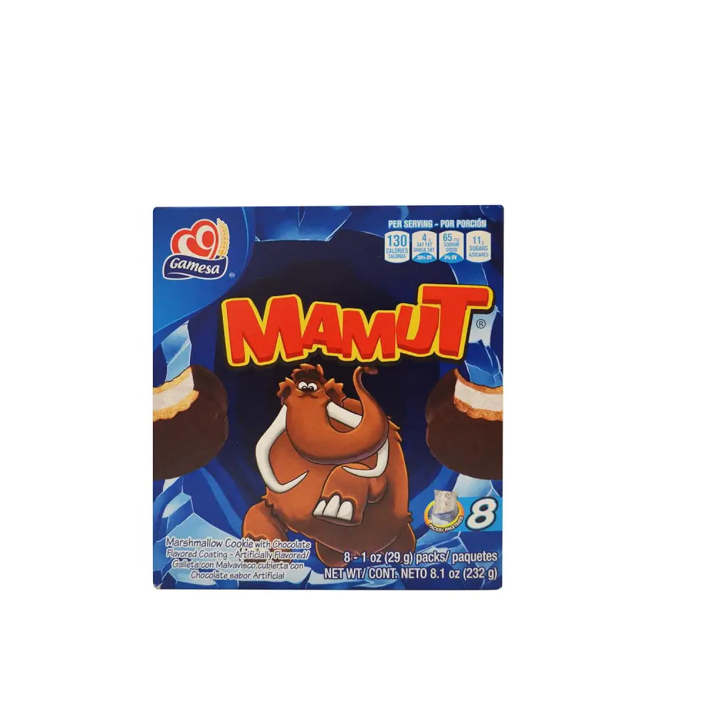 Gamesa Mamut Chocolate Cookies 8.1 oz box of 12 units
