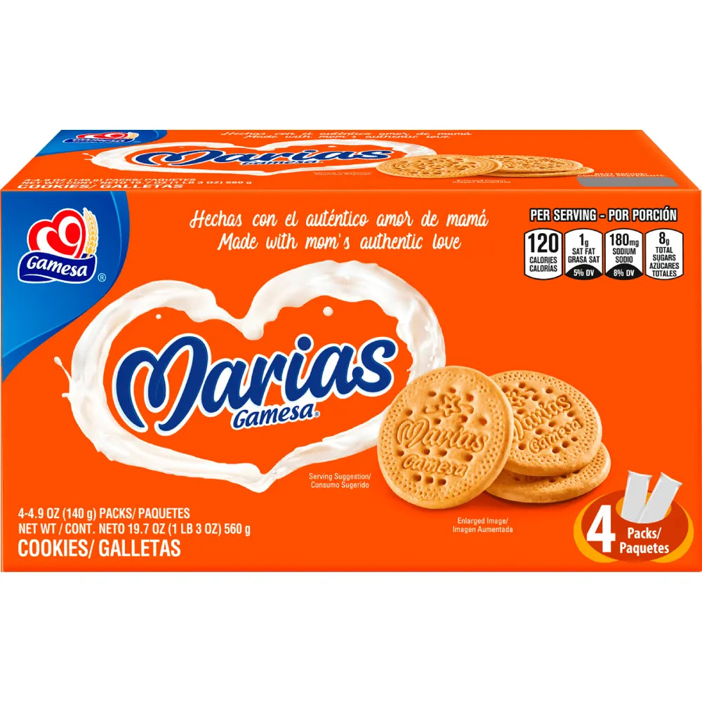 Gamesa Maria Rolls Box 19.7 oz caja de 12 unidades