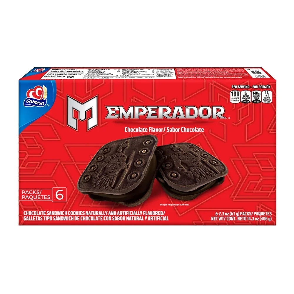 Gamesa Emperador Chocolate 14.34 oz box of  12 units