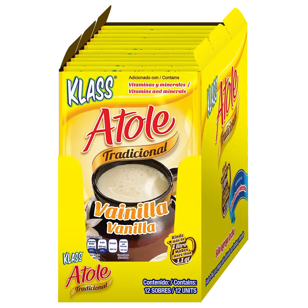 Klass Atole Vanilla (4x12ct) 1.52 oz box of 48 units