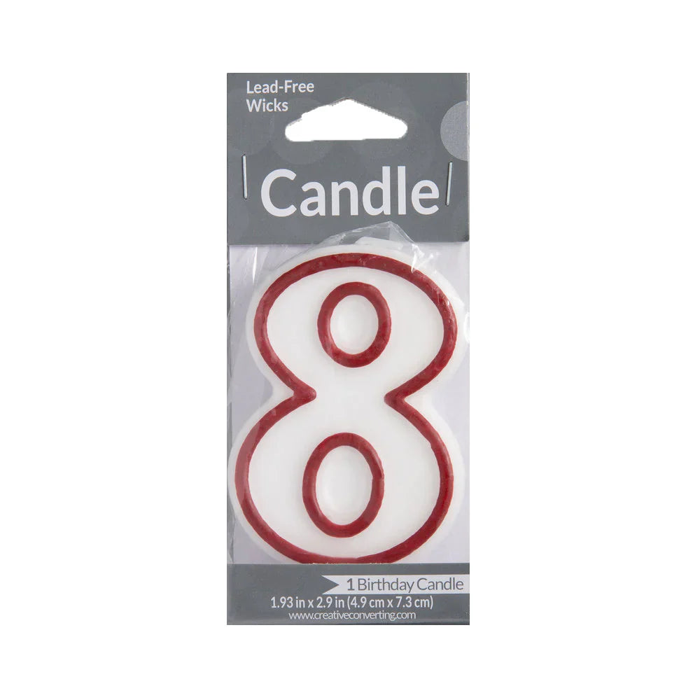 Numeral Birthday Candles 8 1 pk box of 6 units