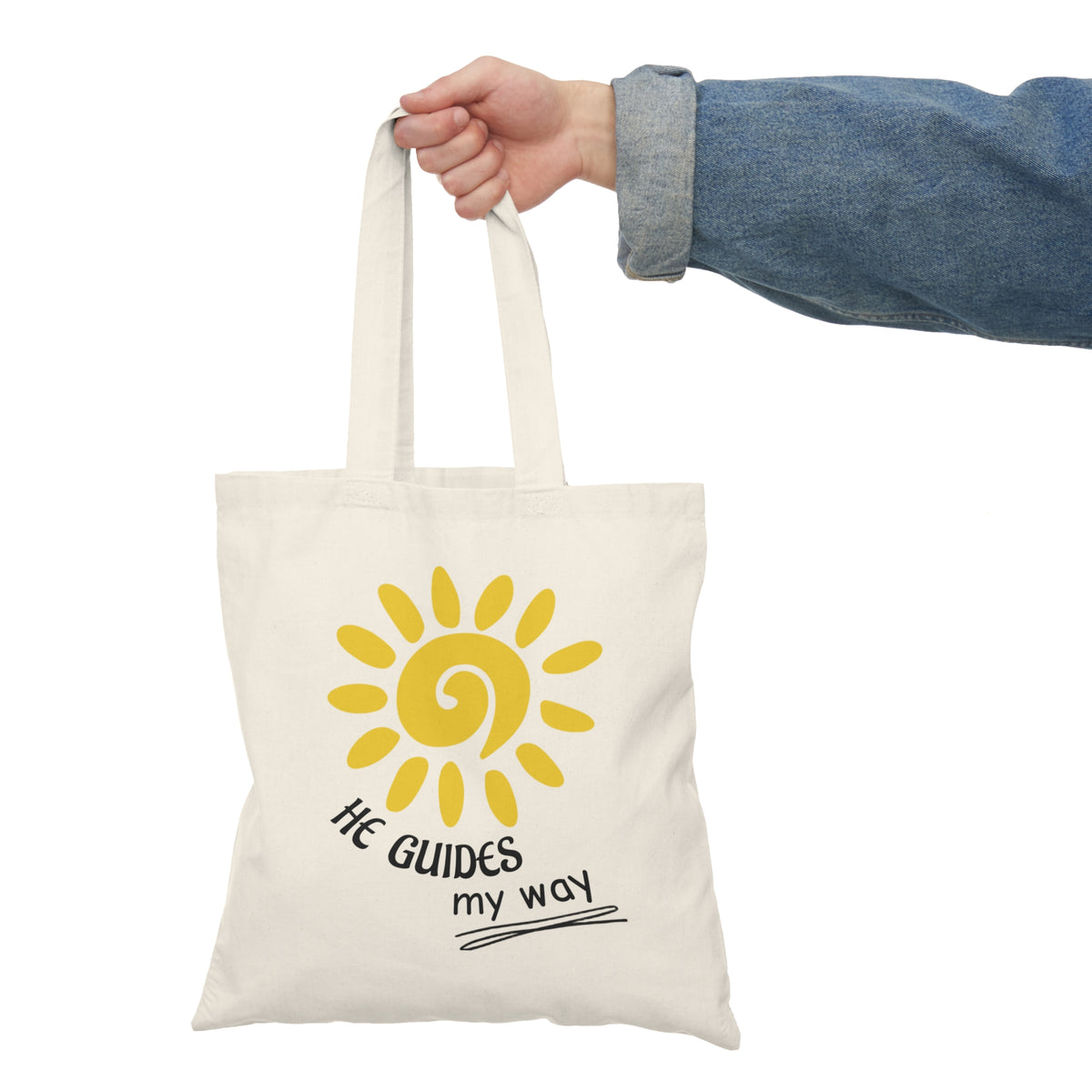 Tote Bag — "He guides my way"