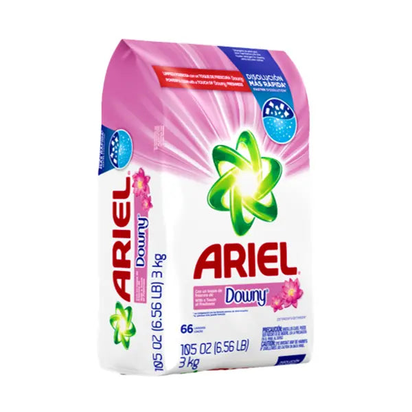 Ariel W.Downy Powder Laundry Detergent  66 LD 3kg box of 6 units