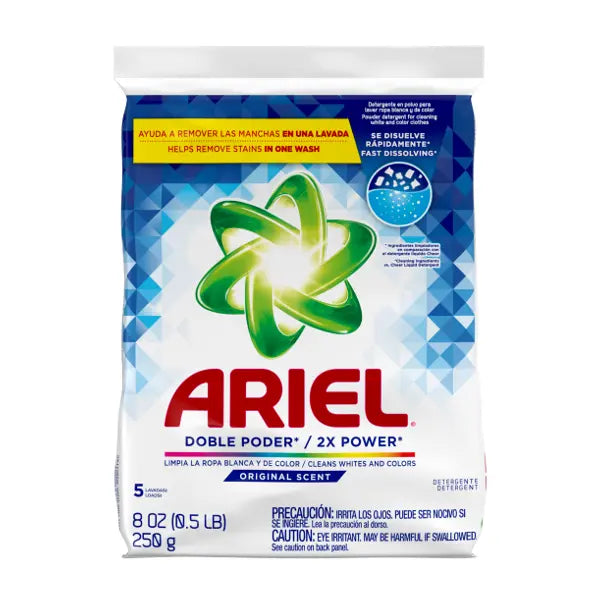 Ariel Powder Laundry Detergent Regular 5 ld 250 gm box of 48 units