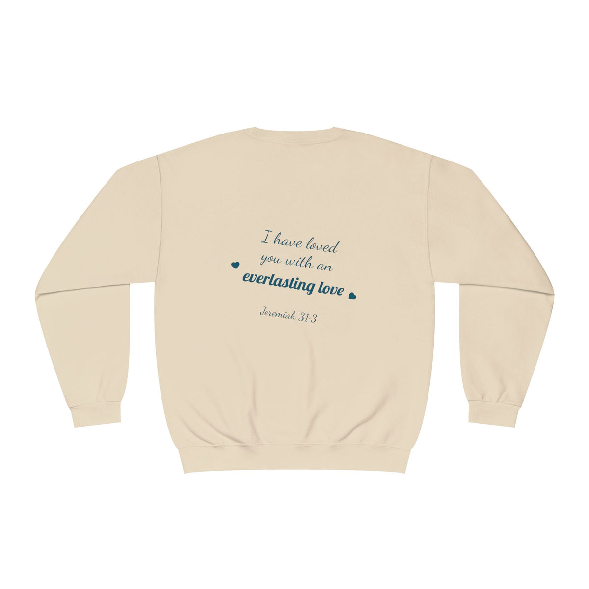 Sudadera con cuello redondo — "Con amor eterno te he amado"