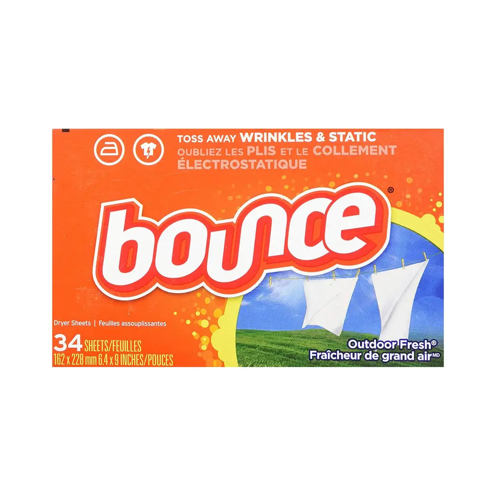 Bounce Dryer Sheets Outdoor Fresh 34 ct box of 12 units