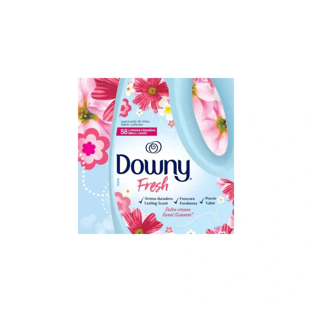 Downy Sweet Summer non-conc Liquid Softener 50 oz box of 4 units
