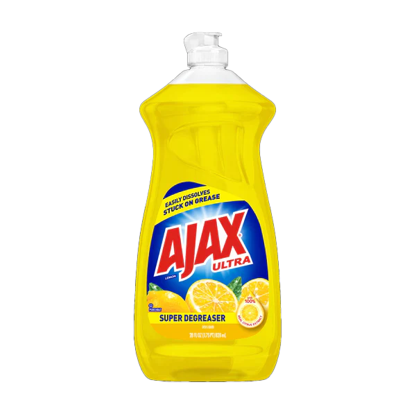 Ajax Dish Wash Liquid Lemon Yellow 28 oz box of 9 units