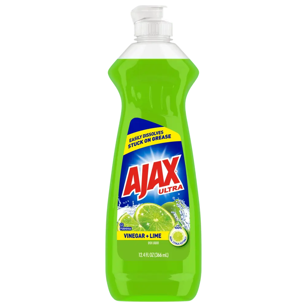 Ajax Dish Wash Liquid Vinegar Plus Lime Green 12.4 oz box of 20 units