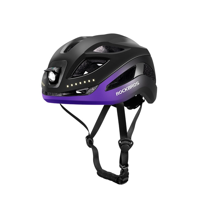 Casco de seguridad ROCKBROS con luces integradas y ajuste ajustable 
