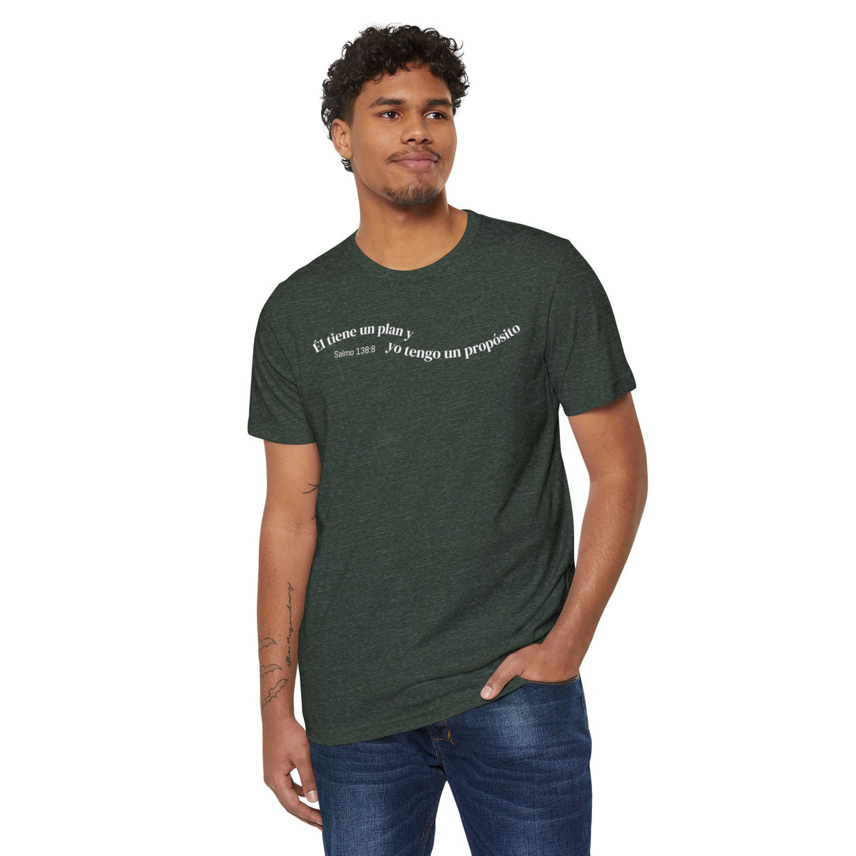 Eco T-Shirt — "Él tiene un plan, yo tengo un propósito"