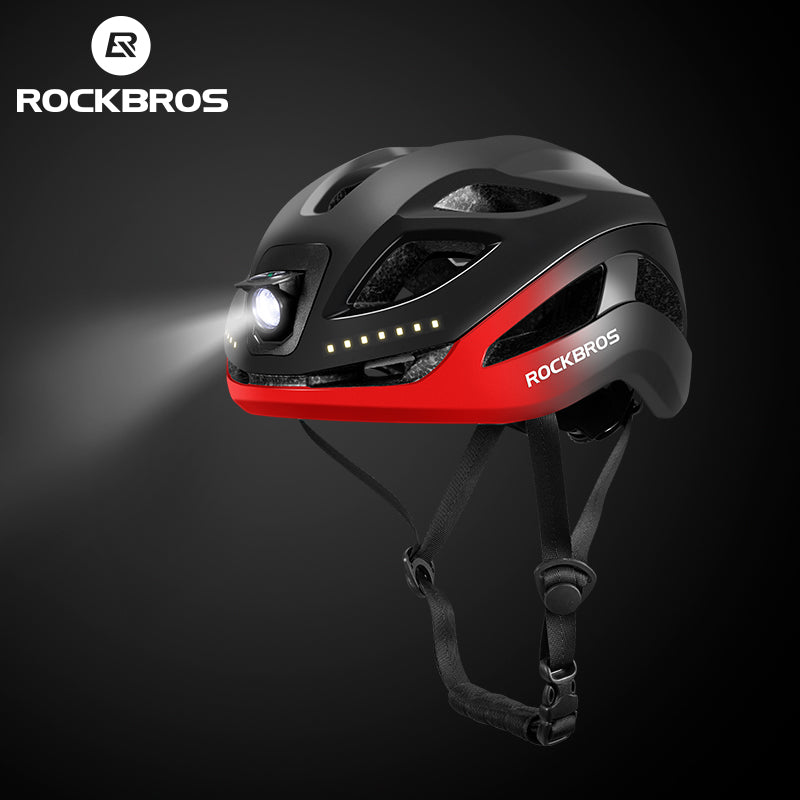Casco de seguridad ROCKBROS con luces integradas y ajuste ajustable 