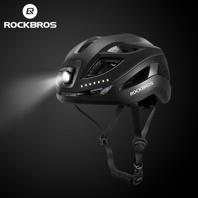 Casco de seguridad ROCKBROS con luces integradas y ajuste ajustable 