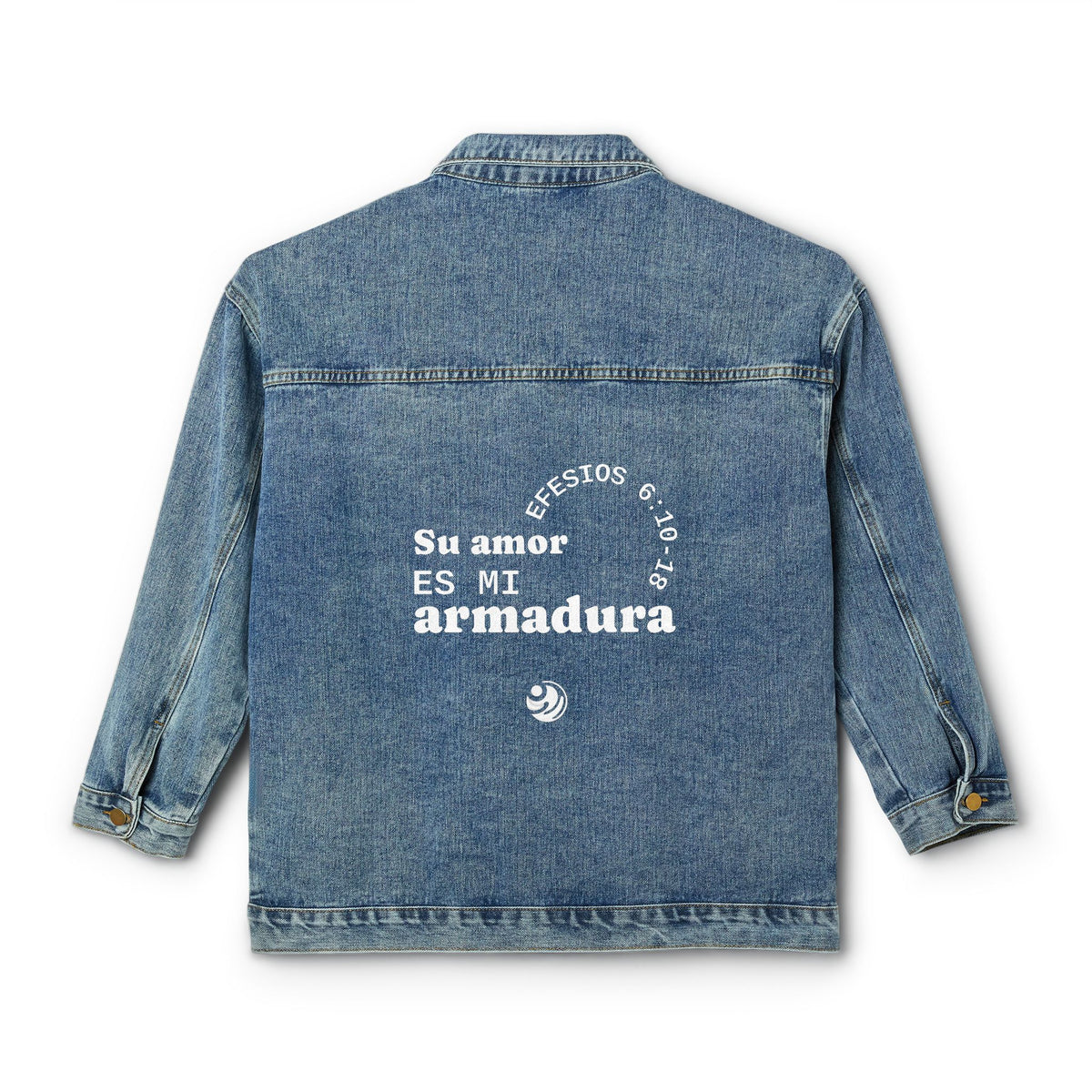 Women's Denim Jacket — "Su amor es mi armadura"