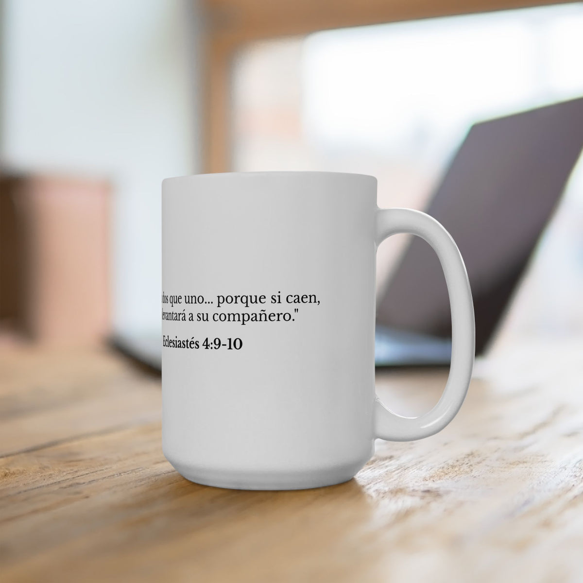 Ceramic Mug — Blessviva: "Más valen dos que uno" (Eclesiastés 4:9-10)