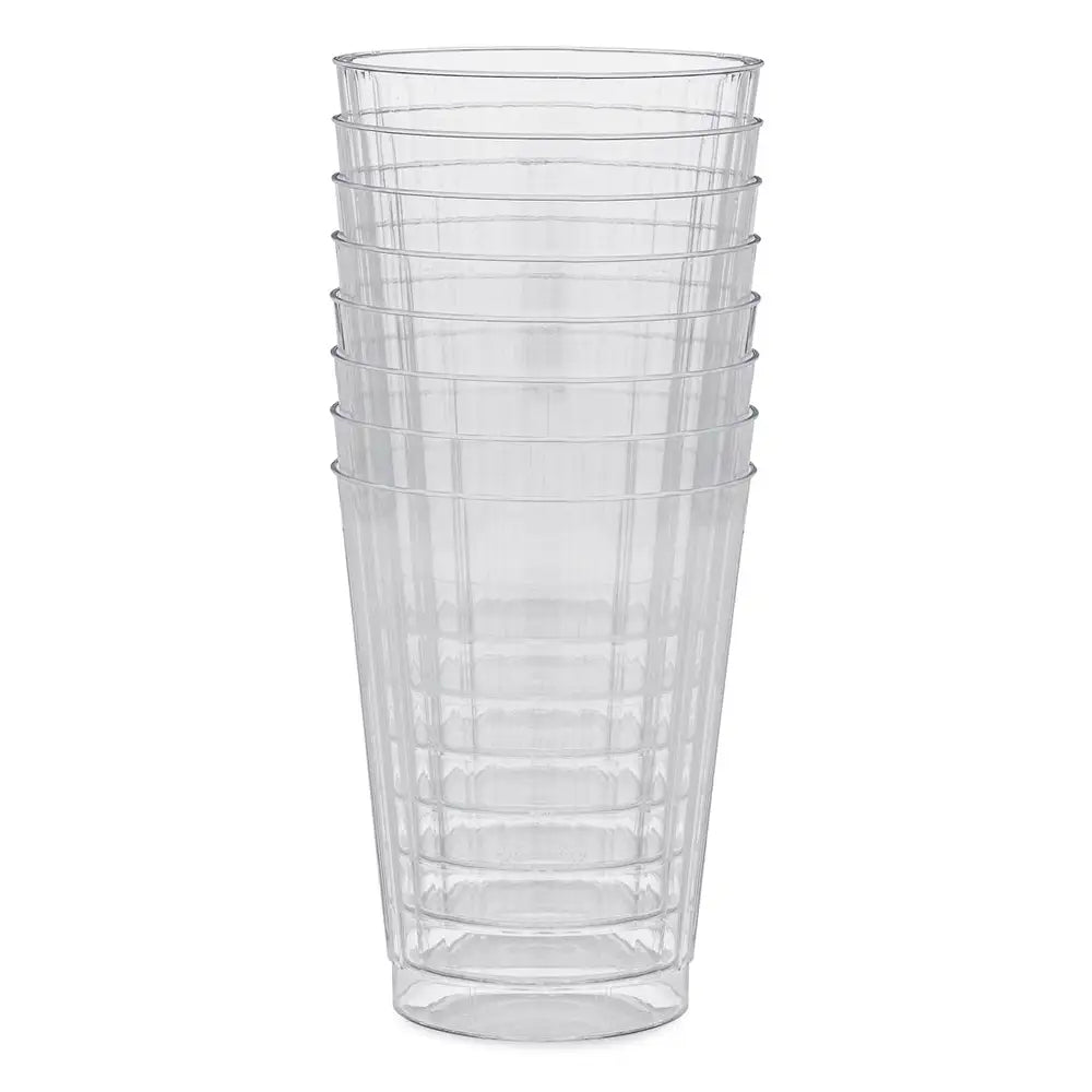 Champs Tumbler Fluted Hard Plastic Clear 8ct 12 oz box of 12 units