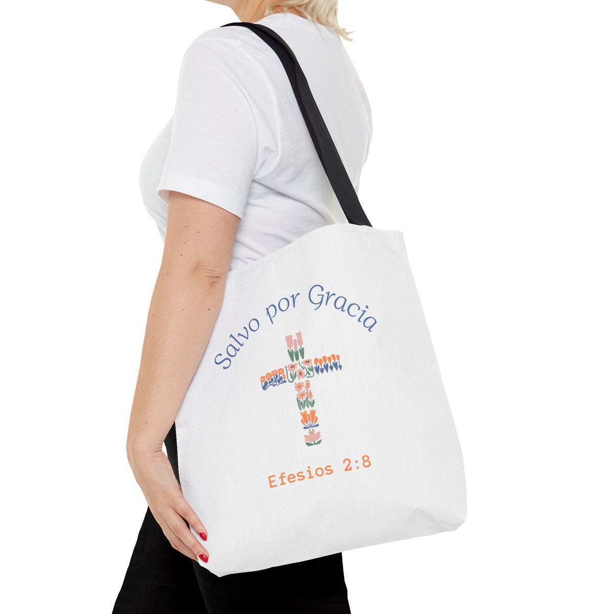 Bolsa de tela cristiana — "Salvo por Gracia"