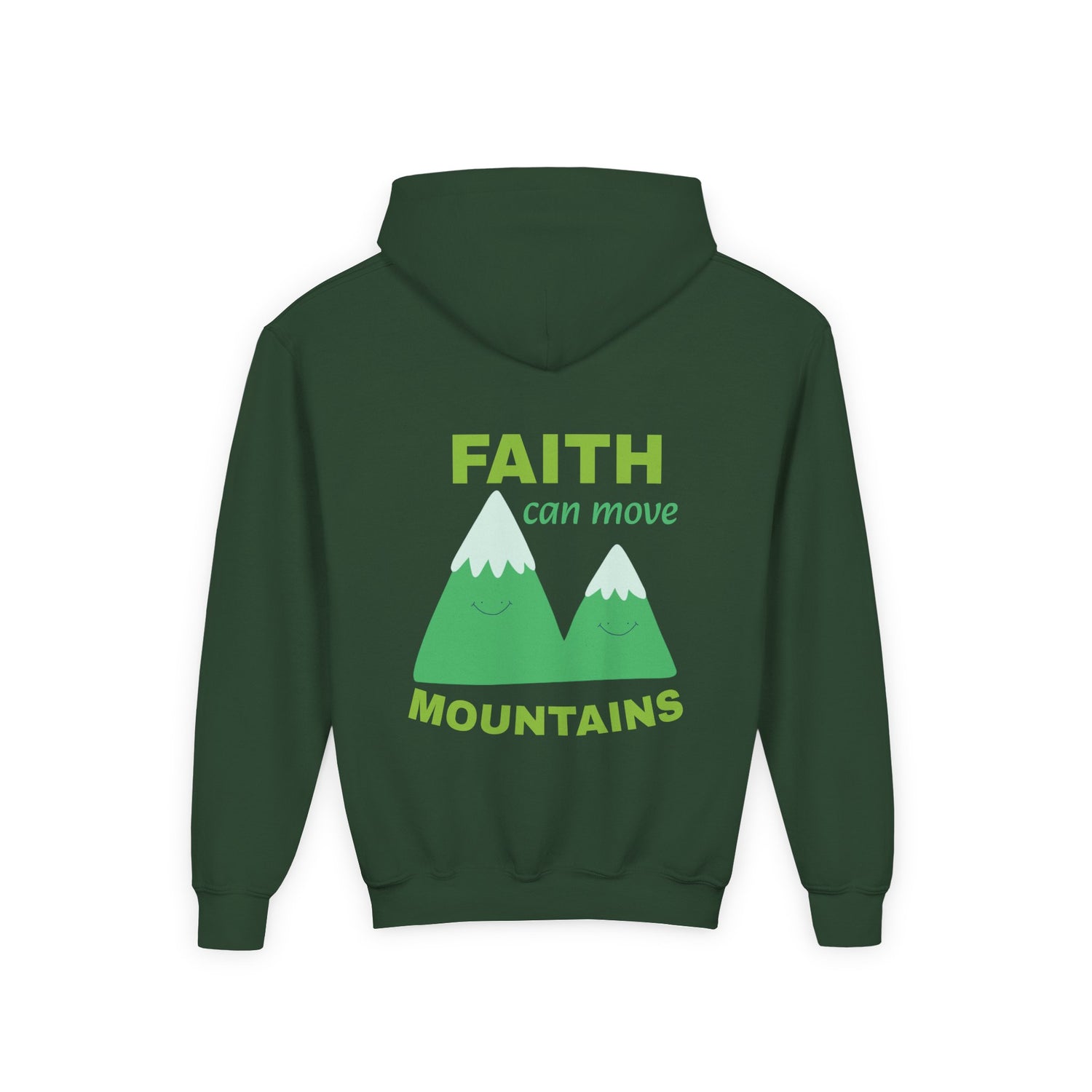 Youth Hoodie — "Faith can move Mountains"