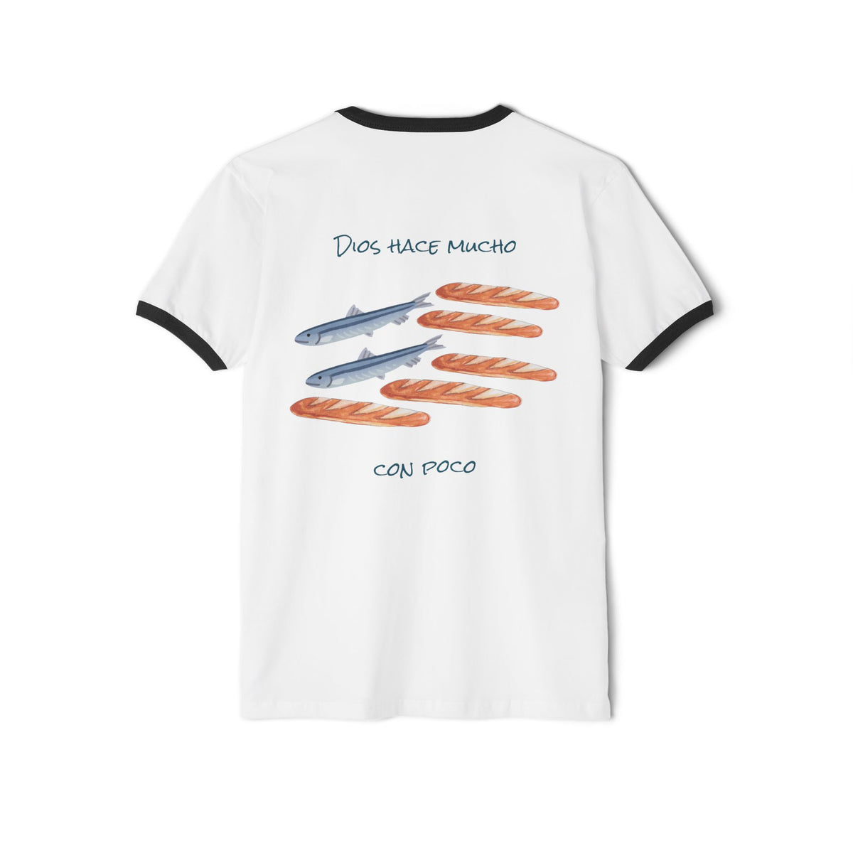 Ringer T-Shirt — 'Dios Hace Mucho Con Poco'