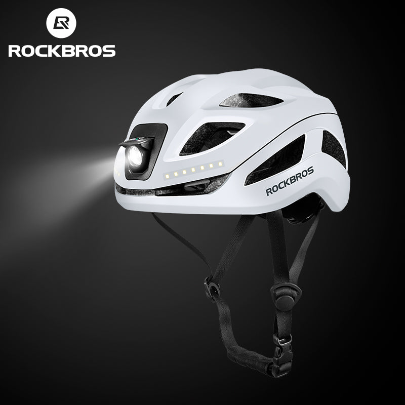 Casco de seguridad ROCKBROS con luces integradas y ajuste ajustable 