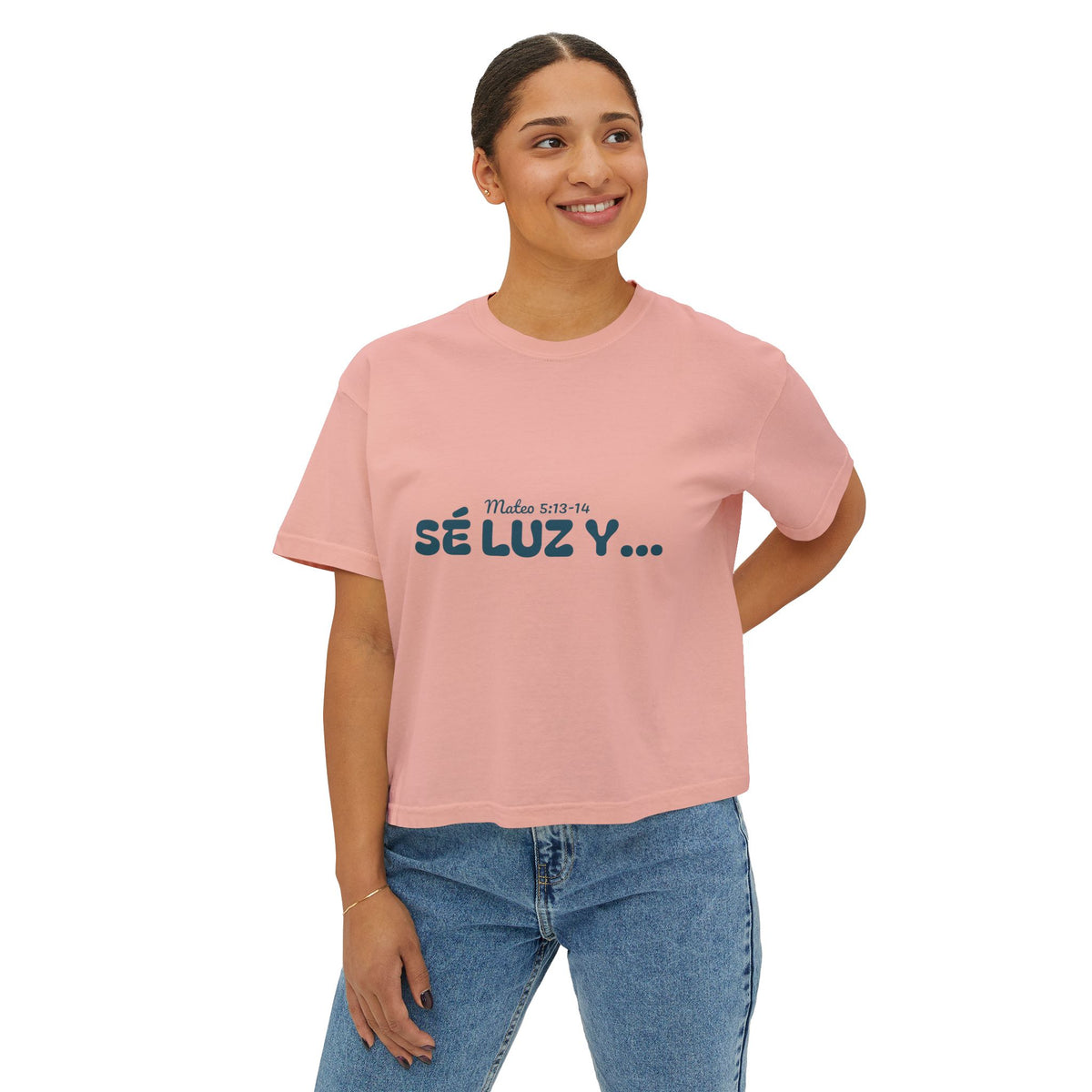 Women's Boxy Tee - 'Sé Luz y Sal'