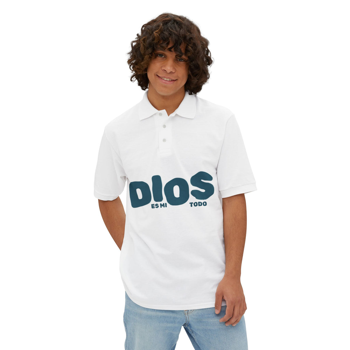Men's Polo Shirt — "Dios Mi Todo"