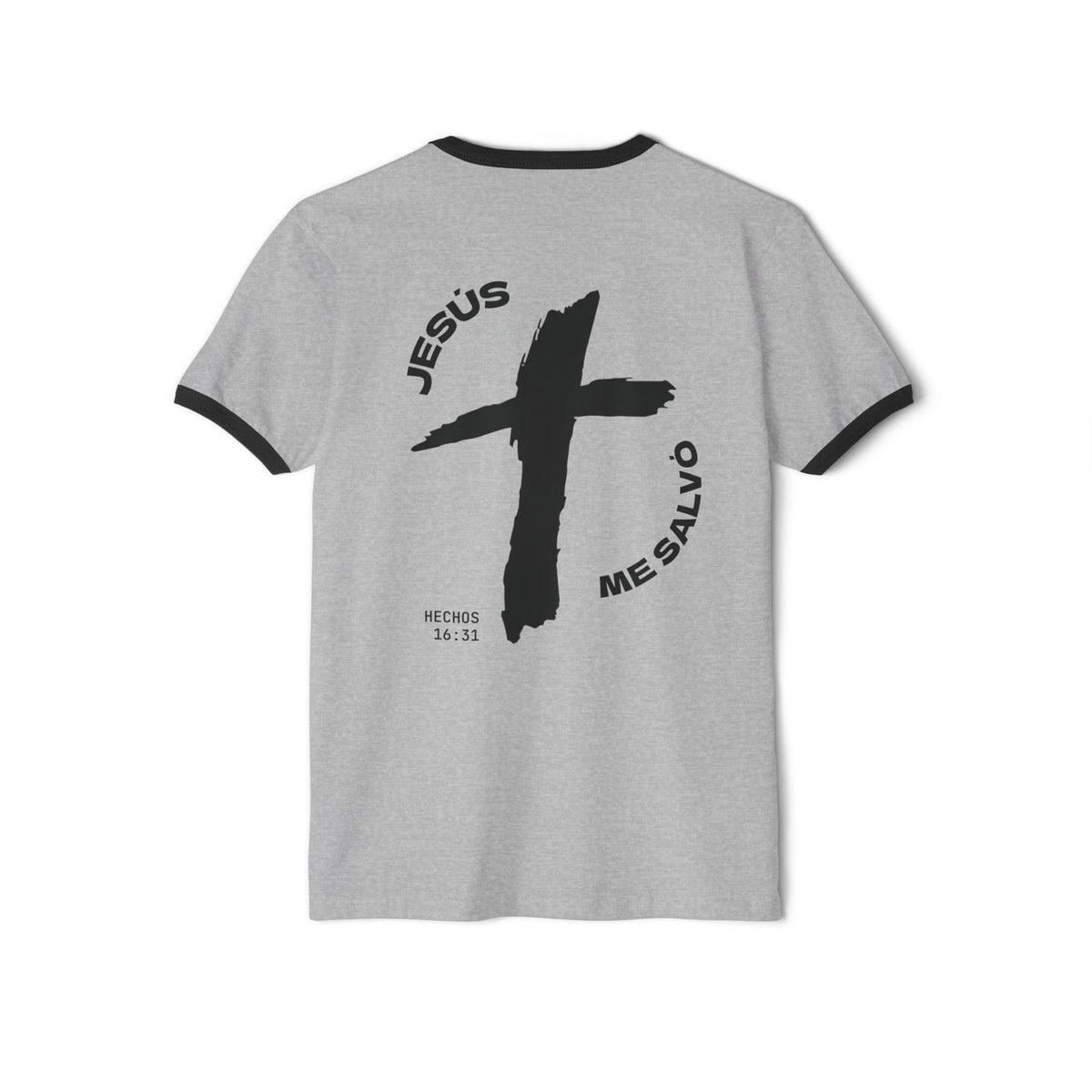 Ringer T-Shirt — "Jesús Me Salvó"