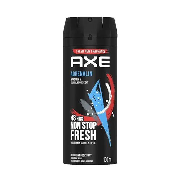 AXE Adrenaline Deodorant Body Spray 150mL – Case of 12 Long-Lasting Freshness
