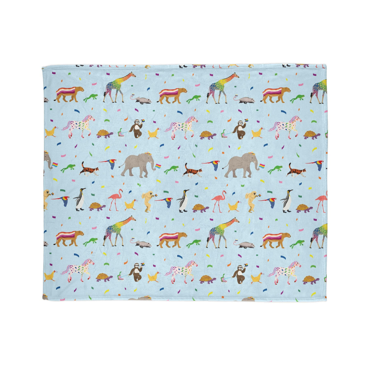 Rainbow on my Parade Pride Rainbow Flag Cozy Throw Blanket (50"x60")