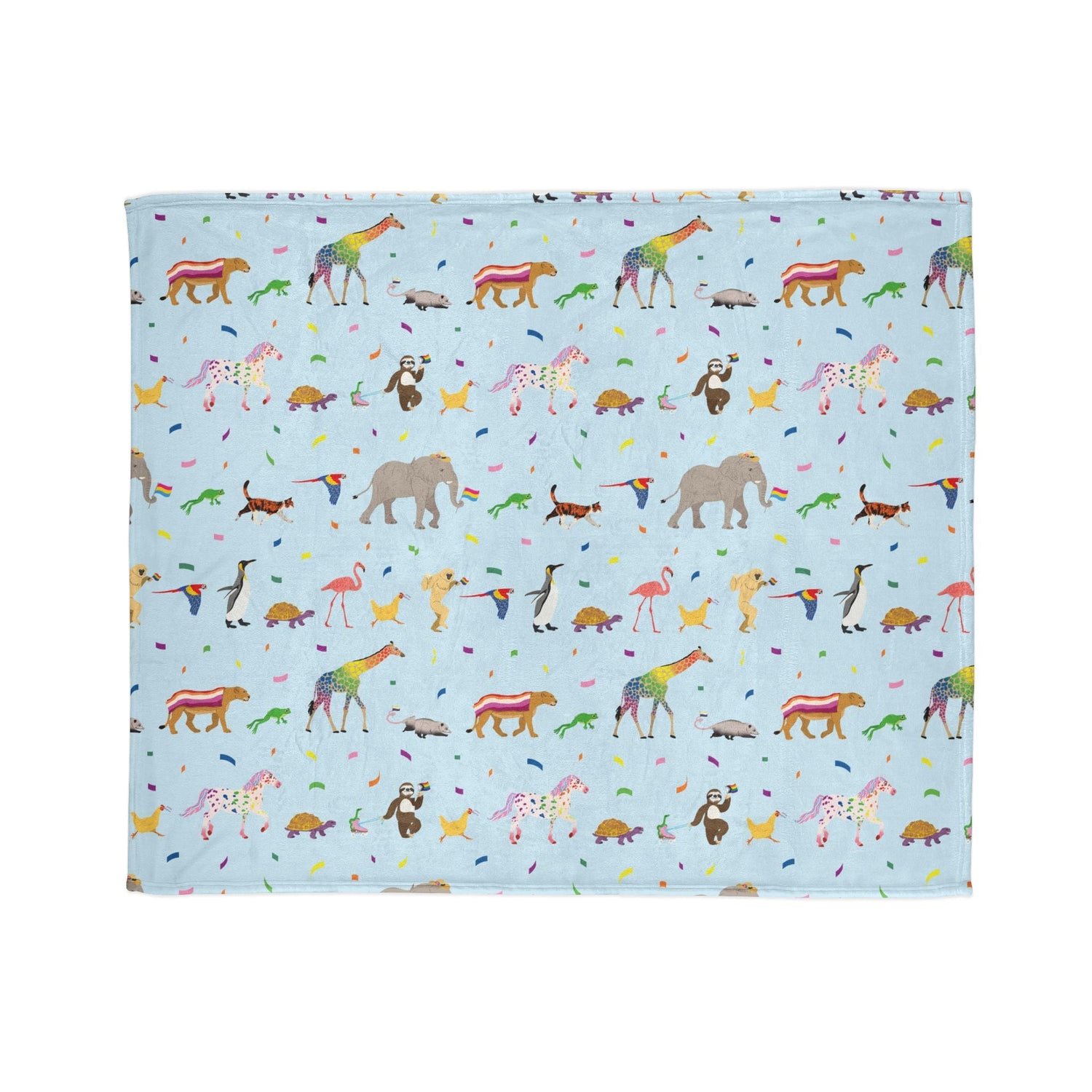 Rainbow on my Parade Pride 2025 Rainbow Flag Cozy Throw Blanket 50"x60"